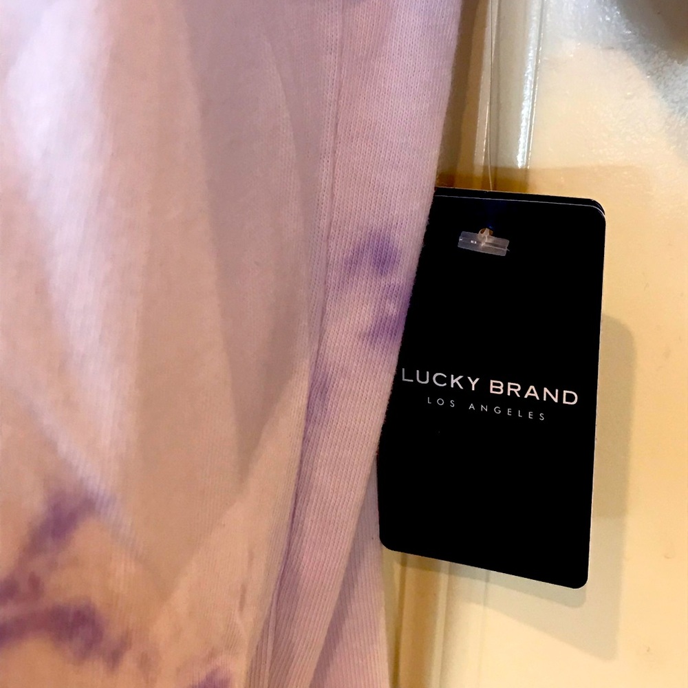 Lucky Brand purple tie dyed short sleeve shirt NWT SIZE M. UNISEX - Picture 5 of 7